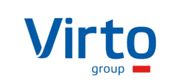 Logotipo de Virto Group para fondo oscuro